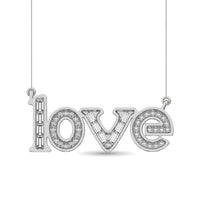 Thumbnail for Diamond 1/6 Ct.Tw. Round and Baguette Fashion Necklace in 10K White Gold