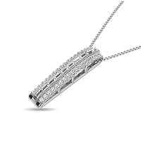 Thumbnail for Diamond 1/4 Ct.Tw. Round and Baguette Fashion Pendant in 10K White Gold
