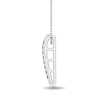 Thumbnail for Diamond 1/4 Ct.Tw. Round and Baguette Fashion Pendant in 10K White Gold