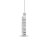 Thumbnail for Diamond 1/5 Ct.Tw. Round and Baguette Fashion Necklace in 10K White Gold