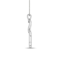 Thumbnail for Diamond 1/10 ct tw Heart and Key Pendant in Sterling Silver