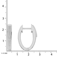 Thumbnail for Diamond 1/4 ct tw Hoop Earrings in 10K White Gold