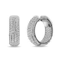 Thumbnail for Diamond 2 1/8 ct tw Hoop Earrings in 14K White Gold