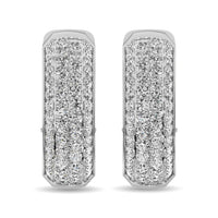 Thumbnail for Diamond 2 1/8 ct tw Hoop Earrings in 14K White Gold