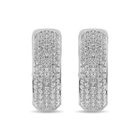 Thumbnail for Diamond 3 1/8 ct tw Hoop Earrings in 14K White Gold