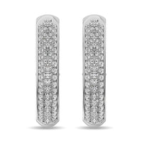 Thumbnail for Diamond 1 ct tw Hoop Earrings in 14K White Gold