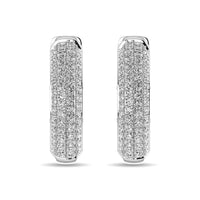 Thumbnail for Diamond 2 1/6 ct tw Hoop Earrings in 14K White Gold