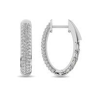 Thumbnail for Diamond 1 ct tw Hoop Earrings in 14K White Gold