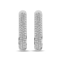 Thumbnail for Diamond 1 ct tw Hoop Earrings in 14K White Gold