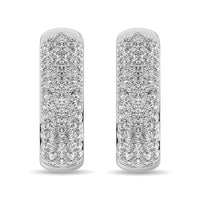 Thumbnail for Diamond 2 1/10 ct tw Hoop Earrings in 14K White Gold