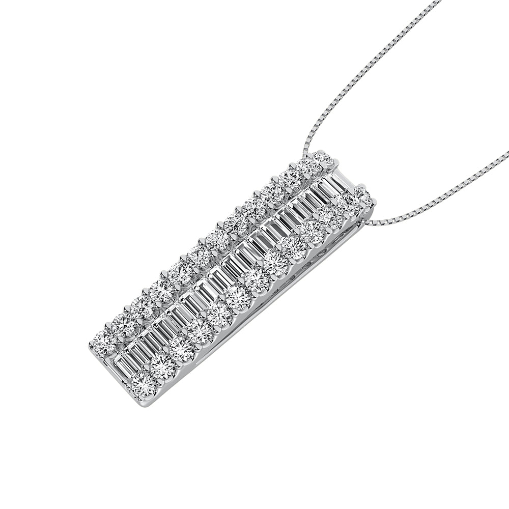 Diamond 1 Ct.Tw. Slide Pendant in 14K White Gold