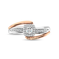 Thumbnail for Diamond 1/6 ct tw Promise Ring  in 10K Rose and White Gold