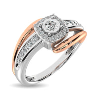 Thumbnail for Diamond 1/6 ct tw Promise Ring  in 10K Rose and White Gold