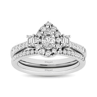 Thumbnail for 14KT White Gold 1Ct.Tw. Diamond keyani Bridal Ring