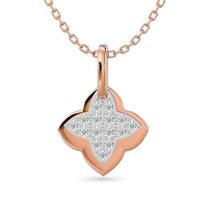 Diamond Fashion Pendant 1/10 ct tw in 10K Rose Gold