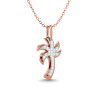 Thumbnail for Diamond 1/10 Ct.Tw. Palm Tree Pendant in 14K Rose Gold