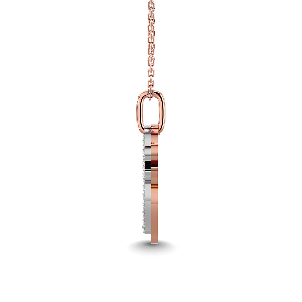 Diamond 1/10 Ct.Tw. Palm Tree Pendant in 14K Rose Gold