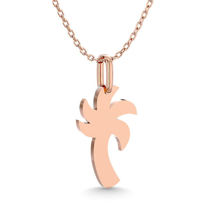 Diamond 1/10 Ct.Tw. Palm Tree Pendant in 14K Rose Gold