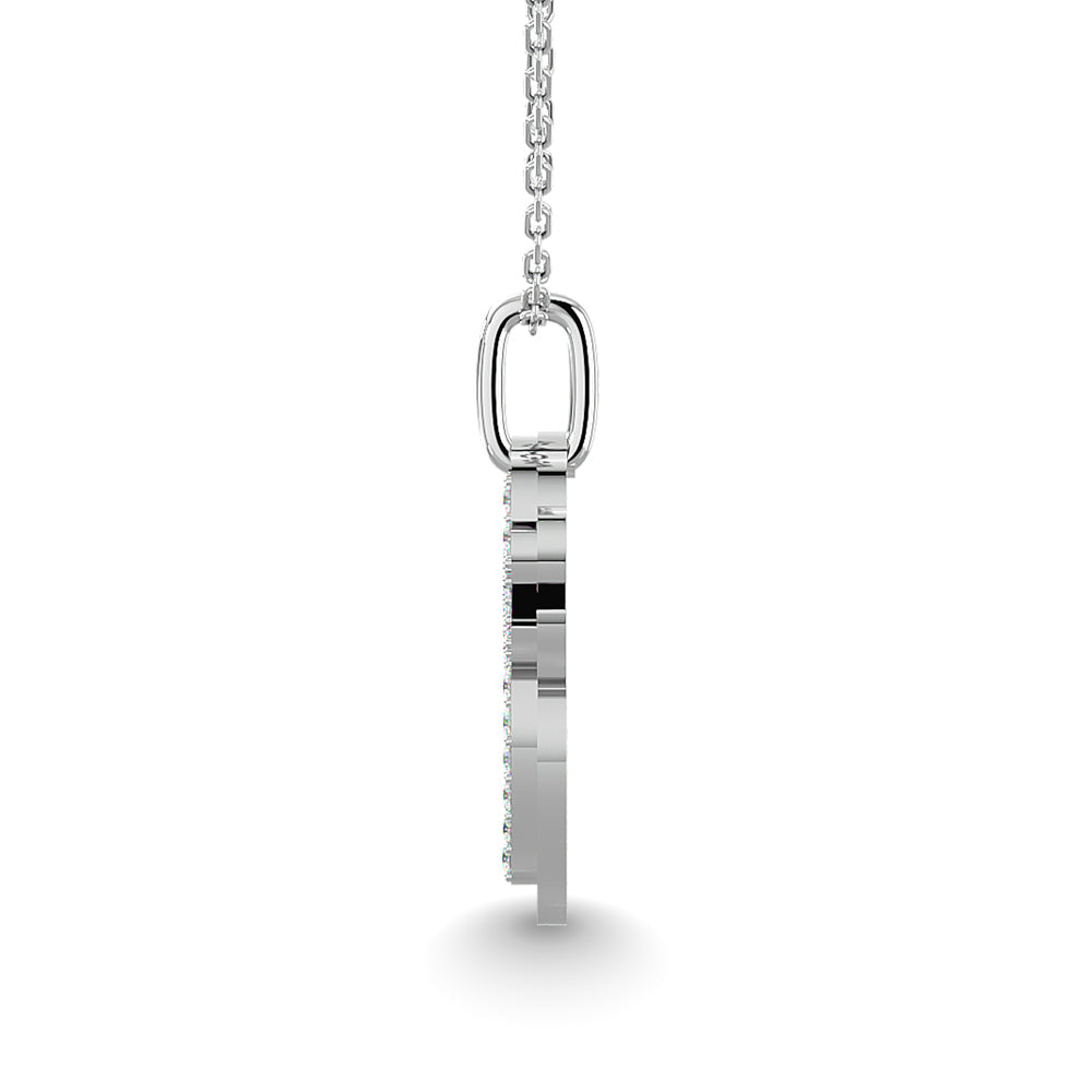 Diamond 1/10 Ct.Tw. Palm Tree Pendant in 14K White Gold