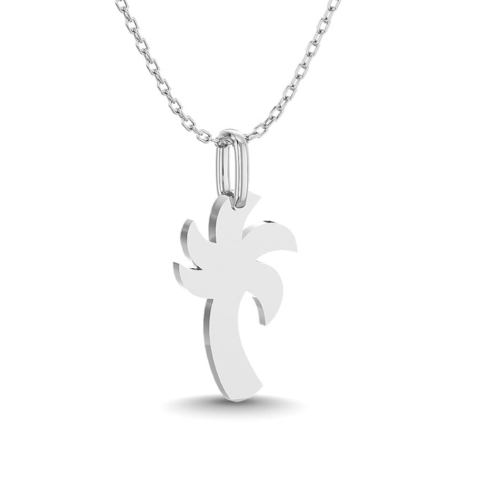 Diamond 1/10 Ct.Tw. Palm Tree Pendant in 14K White Gold