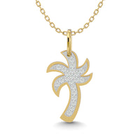 Thumbnail for Diamond 1/10 Ct.Tw. Palm Tree Pendant in 14K Yellow Gold