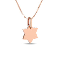 Thumbnail for Diamond 1/6 ct tw Round Cut Star Pendant in 10K Rose Gold