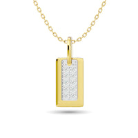 Thumbnail for Diamond 1/10 ct tw Tag Pendant in 10K Yellow Gold