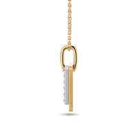 Thumbnail for Diamond 1/10 ct tw Tag Pendant in 10K Yellow Gold