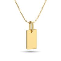 Thumbnail for Diamond 1/10 ct tw Tag Pendant in 10K Yellow Gold