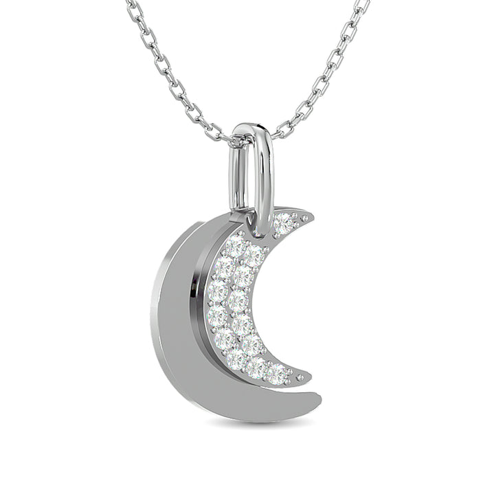 10KT WHITE GOLD 1/10CT TW DIAMOND PENDANT