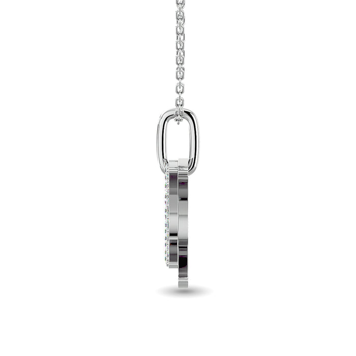 10KT WHITE GOLD 1/10CT TW DIAMOND PENDANT