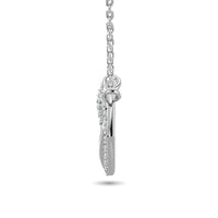 Thumbnail for Diamond 1/6 ct tw Symatrical Square Necklace  in 10K White Gold