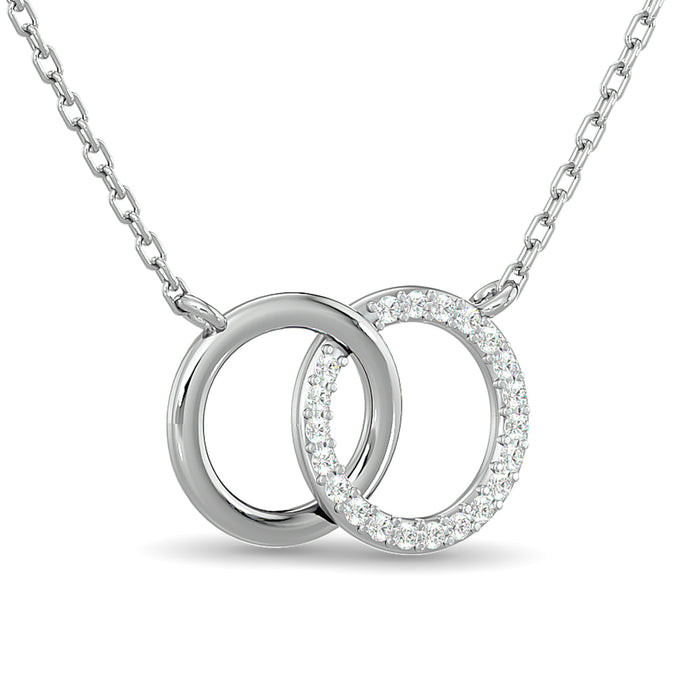 10KT WHITE GOLD 1/6CT TW DIAMOND NECKPIECE