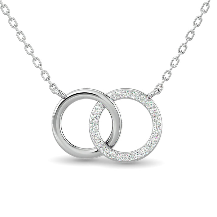 10KT WHITE GOLD 1/6CT TW DIAMOND NECKPIECE