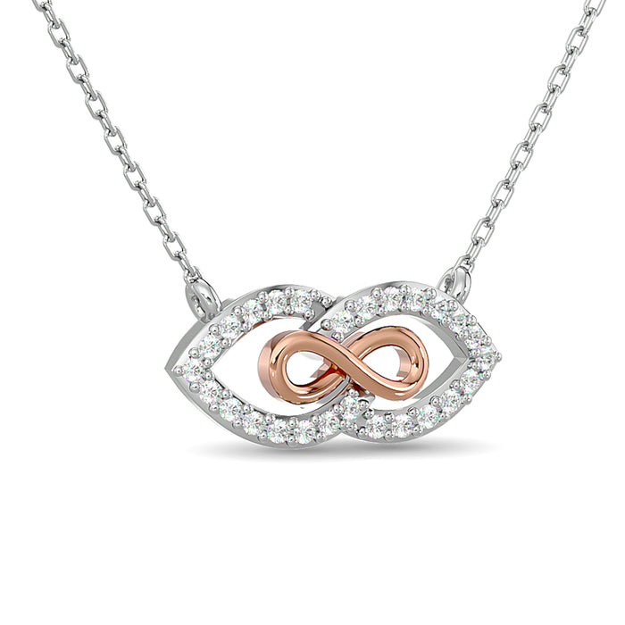 Diamond 1/6 Ct.Tw. Fashion Necklace in 10K Two Tone