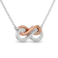 Thumbnail for Two Tone Diamond Infinity Necklace 1/6 ct tw