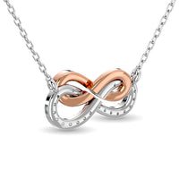 Thumbnail for Two Tone Diamond Infinity Necklace 1/6 ct tw