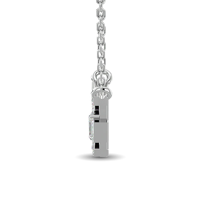 10KT WHITE GOLD 1/8CT TW DIAMOND NECKPIECE