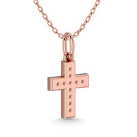 Thumbnail for Diamond 1/10 Ct.Tw. Cross Pendant in 10K Rose Gold