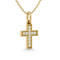 Thumbnail for Diamond 1/10 Ct.Tw. Cross Pendant in 10K Yellow Gold