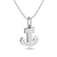 Thumbnail for Diamond Anchor Pendant 1/10 ct tw in 10K White Gold