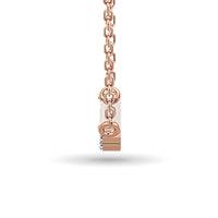 Thumbnail for Diamond 1/6 ct tw Bar Necklace in 10K Rose Gold