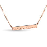 Thumbnail for Diamond 1/6 ct tw Bar Necklace in 10K Rose Gold