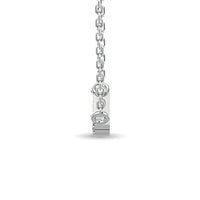 Thumbnail for Diamond Round Cut Bar Fashion Necklace 1/6 ct tw in 10K White Gold