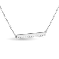 Thumbnail for Diamond Round Cut Bar Fashion Necklace 1/6 ct tw in 10K White Gold