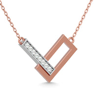 Thumbnail for Diamond 1/10 Ct.Tw. Fashion Necklace in 10K Two Tone Gold