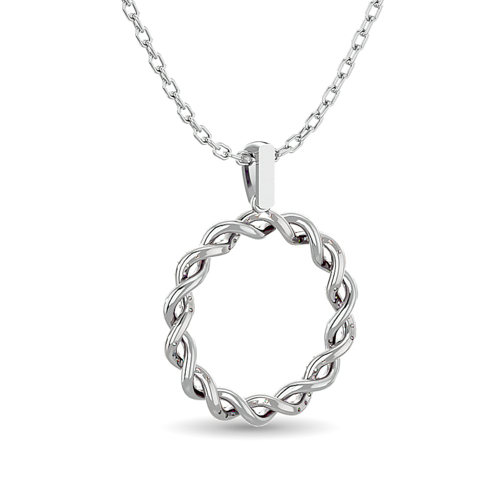 Diamond Fashion Pendant 1/6 ct tw in 10K White Gold