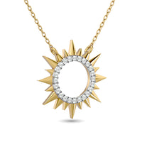 Thumbnail for Diamond Round Cut Bar Fashion Necklace 1/8 ct tw in 10K Yellow Gold