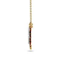 Thumbnail for Diamond Round Cut Bar Fashion Necklace 1/8 ct tw in 10K Yellow Gold