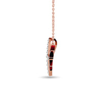 Thumbnail for Diamond 1/8 ct tw Sun Necklace in 10K Rose Gold